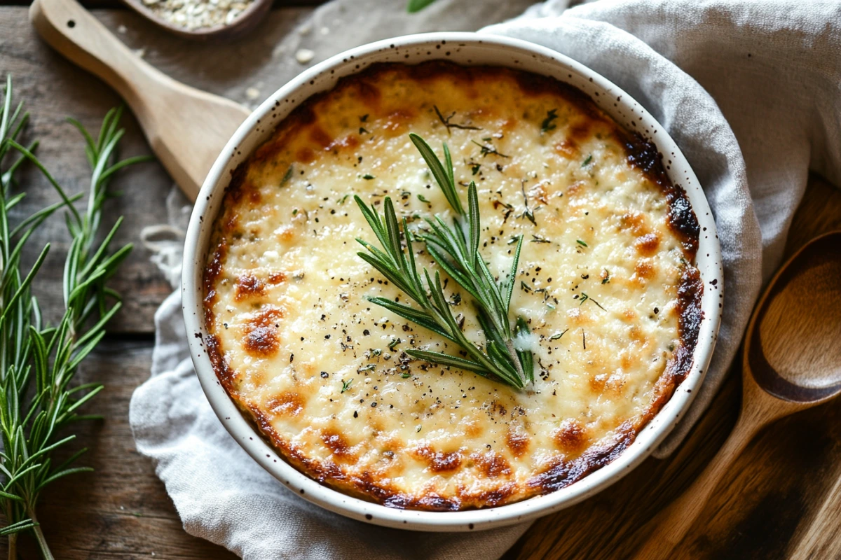 Savory overnight oats with Parmesan and herbs.