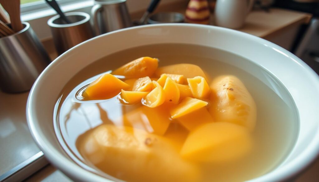 soaking sweet potatoes