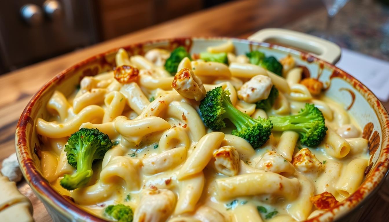 chicken casserole with pasta and broccoli