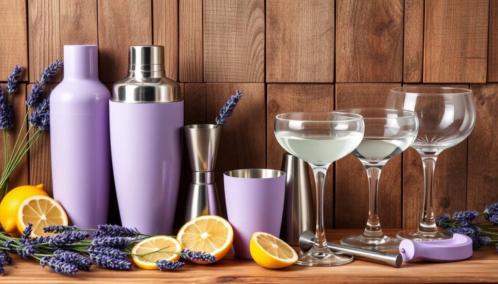 lavender martini tools