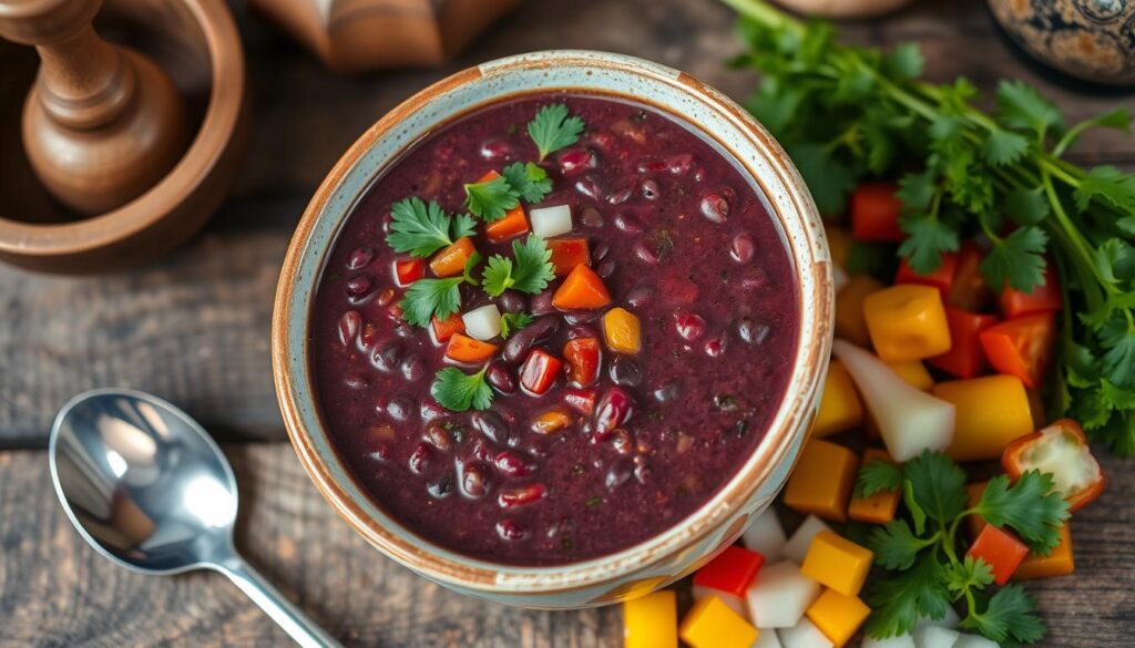 purple black bean soup recipe