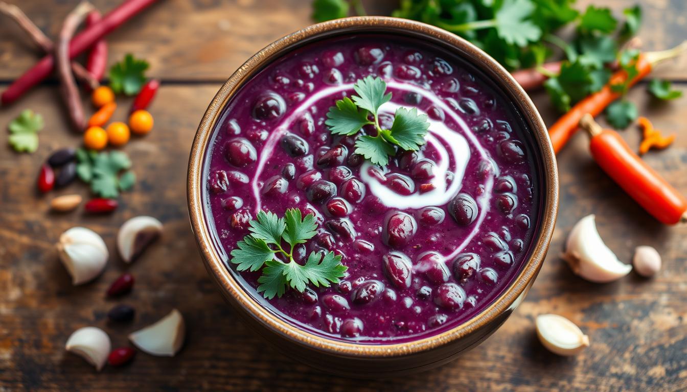 purple black bean soup recipe