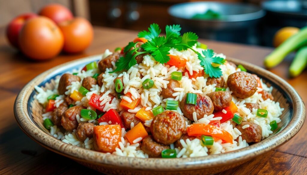 sausage and rice dishes